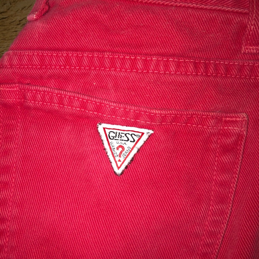 Vintage Red denim Guess Jeans size 28 inch waist